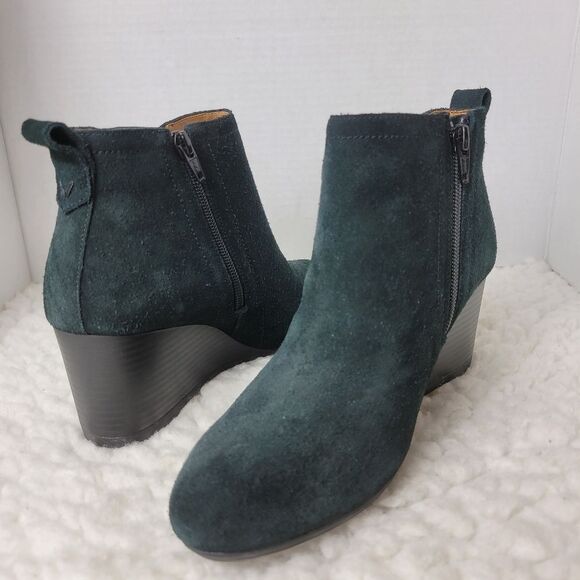 Vionic Paloma Women's Bootie Wedge Size 8 Black Suede Ankle Boots S - Picture 5 of 10